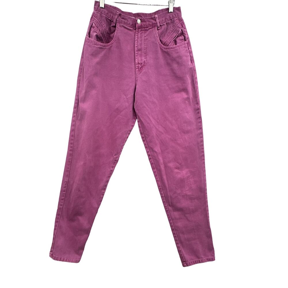 VTG London London Jeans 9/10 Purple High Rise Mom Taper Western Retro Hipster 90